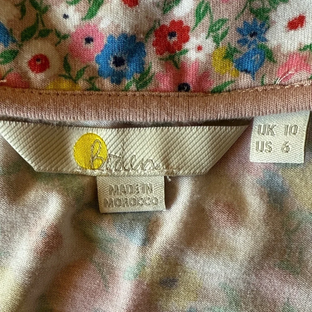 Boden Multicolor Floral Square Neck Blouse-Size 6